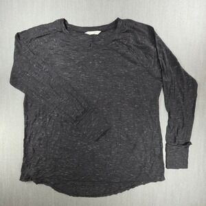 Spring + Mercer Space Dye Tee Womens XXL Charcoal Gray Long Sleeve Super Soft